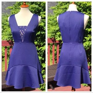 NWT Reiss Hudson Navy Fit and Flare Dress Sz 8